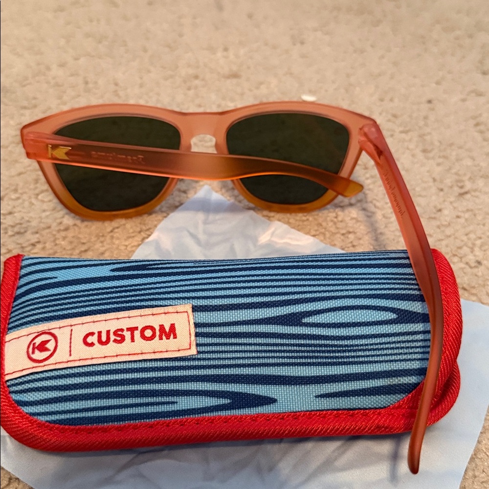 Custom Orange Women's Sunglasses - Picture 3 of 4
